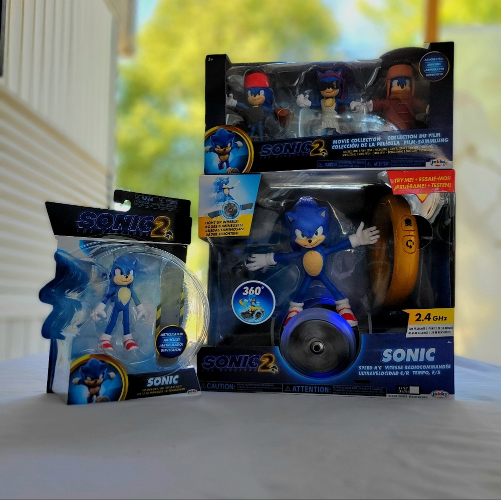 Sonic the hedgehog 2 Movie figure toy bundle NEW!